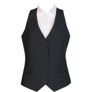 Damesgilet 4 knopen zwart M