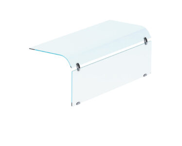 GESL. GEBOGEN GLAS 1-ZIJDE 2/1