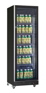 KOELKAST 1 GLASDEUR ZWART