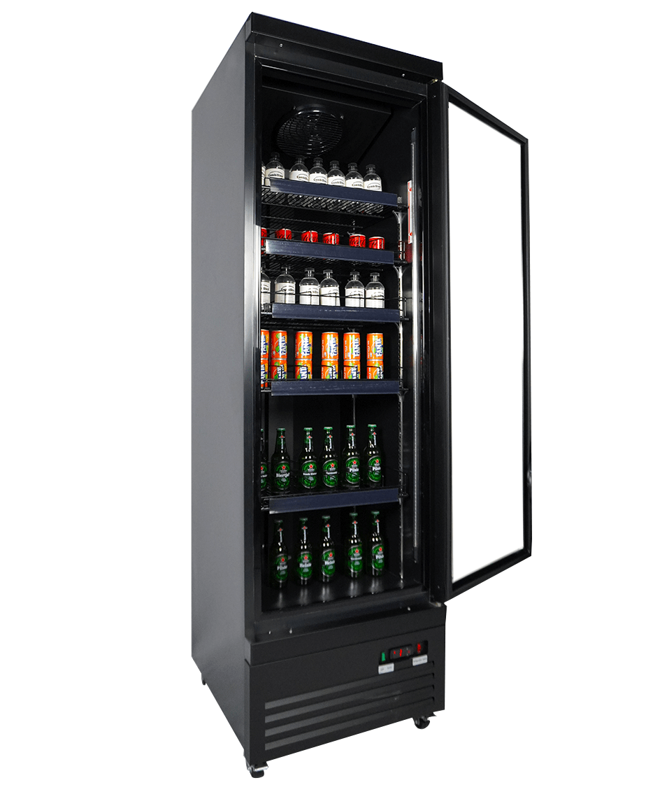 KOELKAST 1 GLASDEUR ZWART - Afbeelding 24