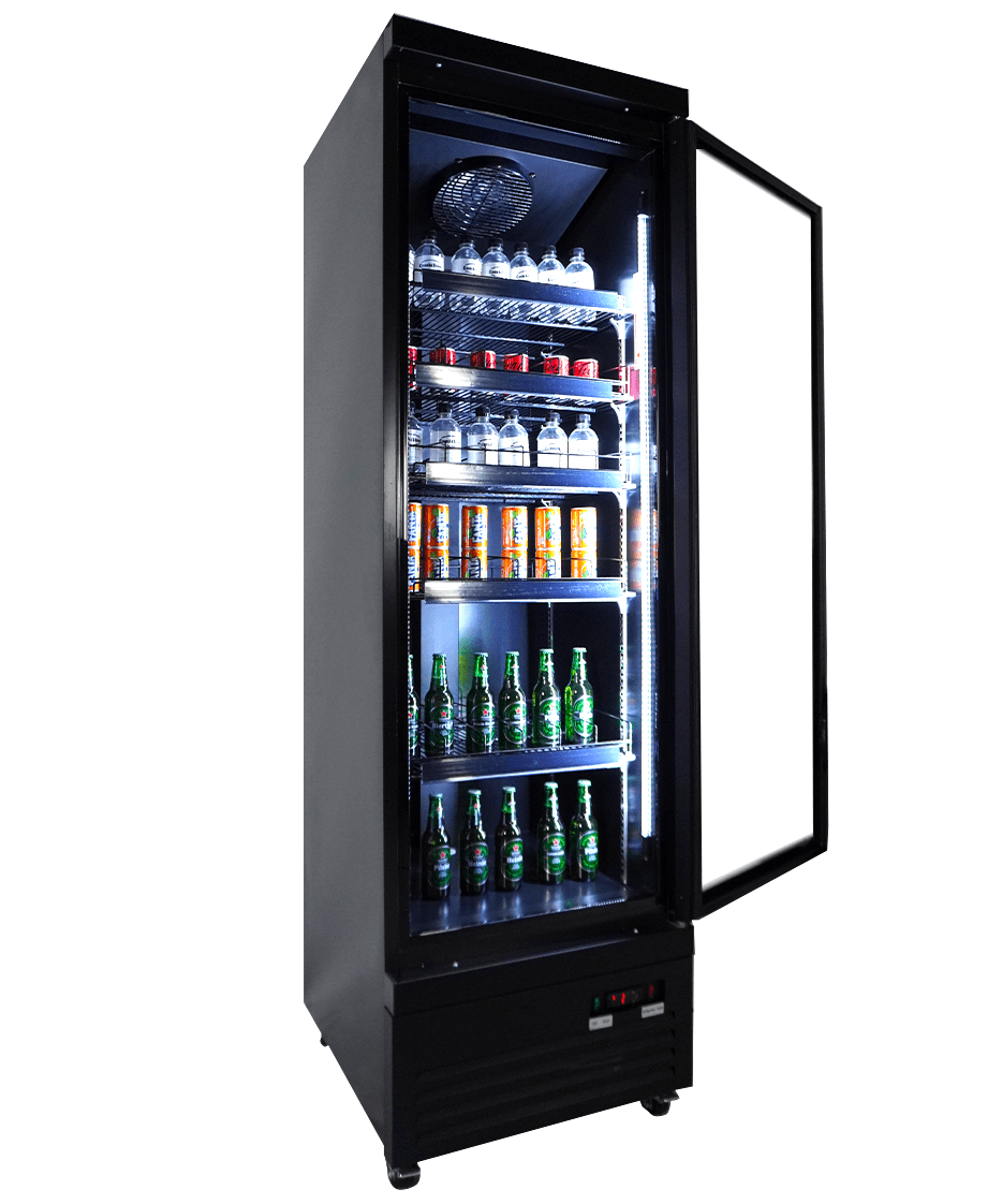 KOELKAST 1 GLASDEUR ZWART - Afbeelding 8