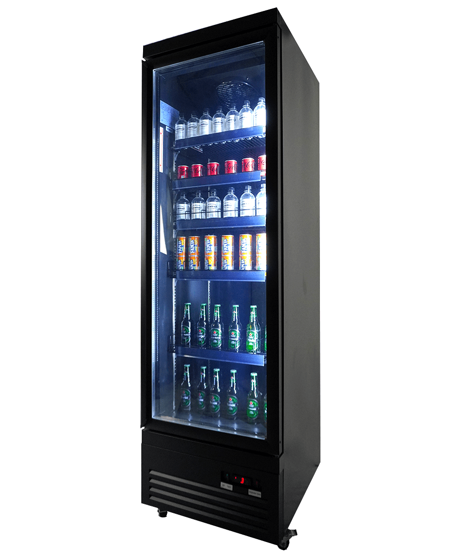 KOELKAST 1 GLASDEUR ZWART - Afbeelding 3