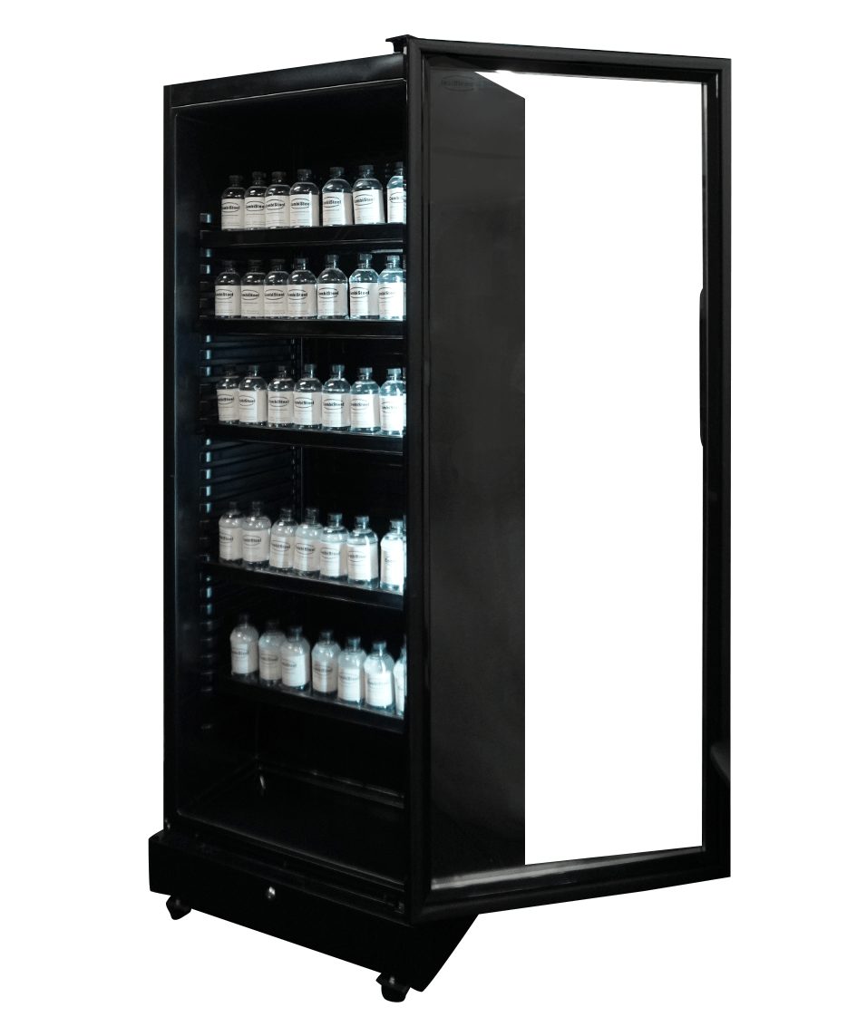 KOELKAST GLASDEUR 450L ZWART - Afbeelding 2