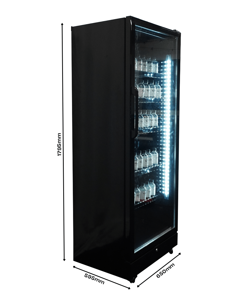 KOELKAST GLASDEUR 450L ZWART - Afbeelding 18