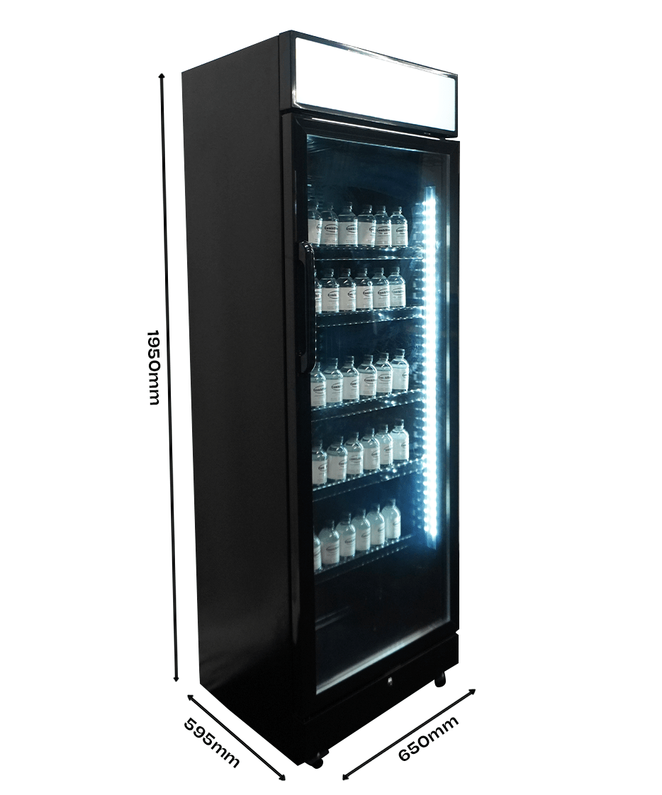 KOELKAST GLASDEUR 450L ZWART - Afbeelding 15