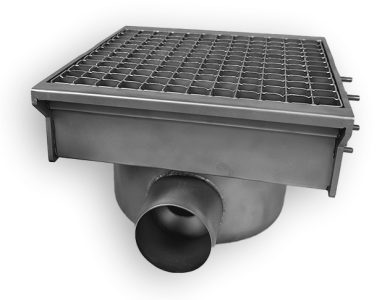 RVS AFVOERPUT 300X265 – 1 EXIT