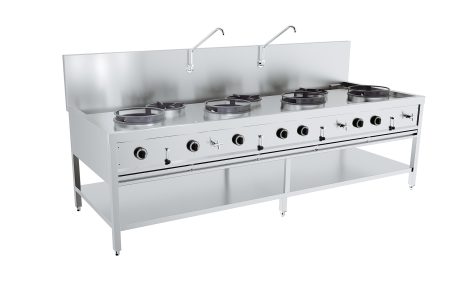 GAS WOKTAFEL 4X17kW + 3X9kW