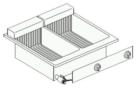 DROPIN EL FRITEUSE 2X10L 11KW