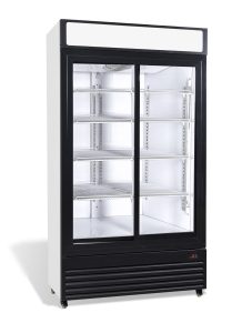 KOELKAST SCHUIF GLASDEUREN 750