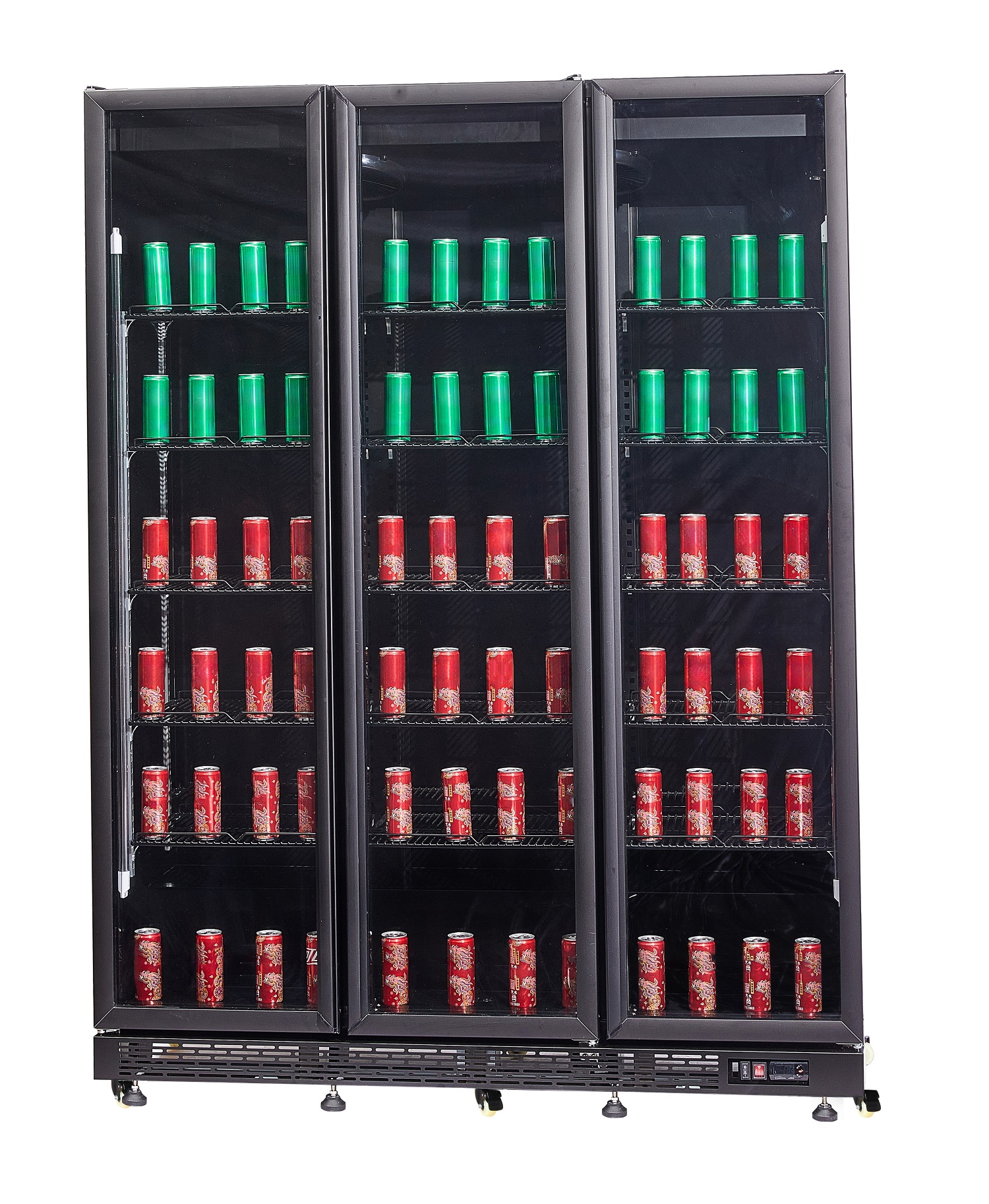KOELKAST 3 GLASDEUREN ZW - Afbeelding 9
