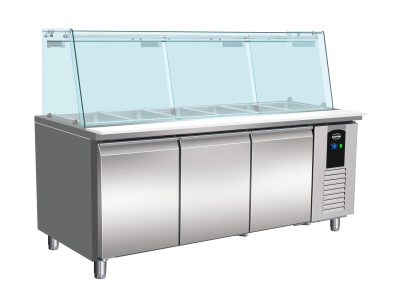 700 KOELWERKBANK GLAS RECHT 3D