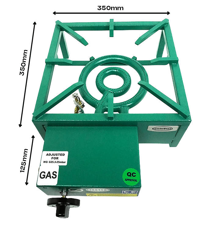 GAS WOKBRANDER VIERKANT 11KW - Afbeelding 13
