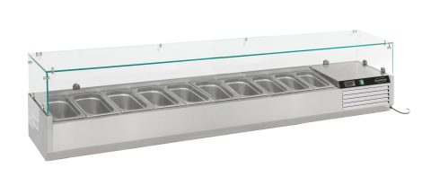 GEKOELDE OPZETVITRINE 1/4GNx10
