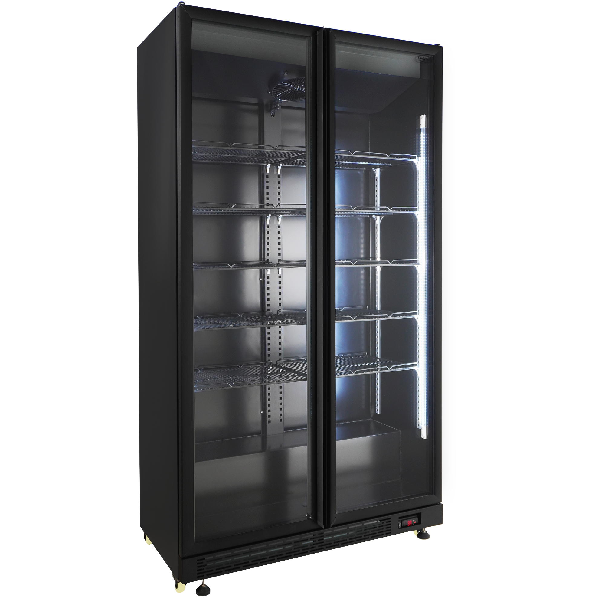 KOELKAST 2 GLASDEUREN ZW