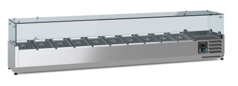 GEKOELDE OPZETVITRINE 1/4GNx10